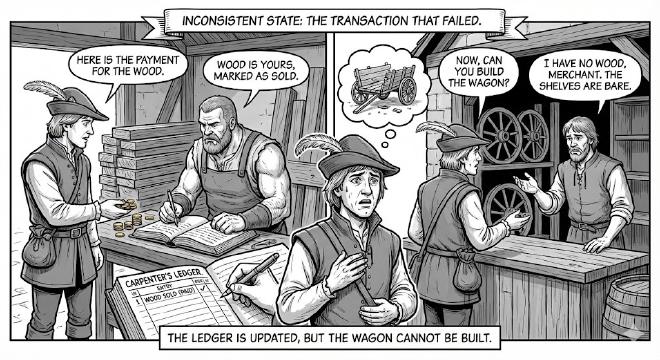The merchant caught in an inconsistent state