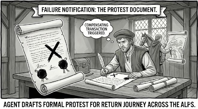 A protest document triggering compensation