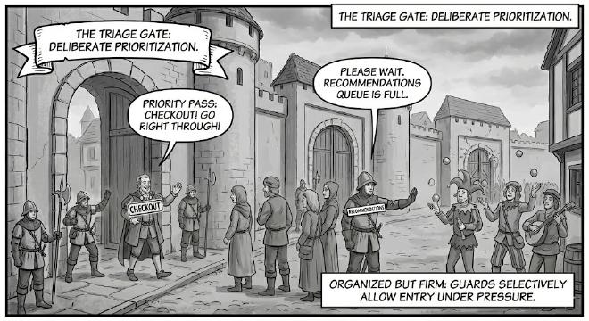 Guards selectively allowing high-priority traffic