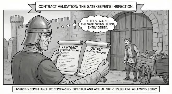 Comparing contract expectations with actual output